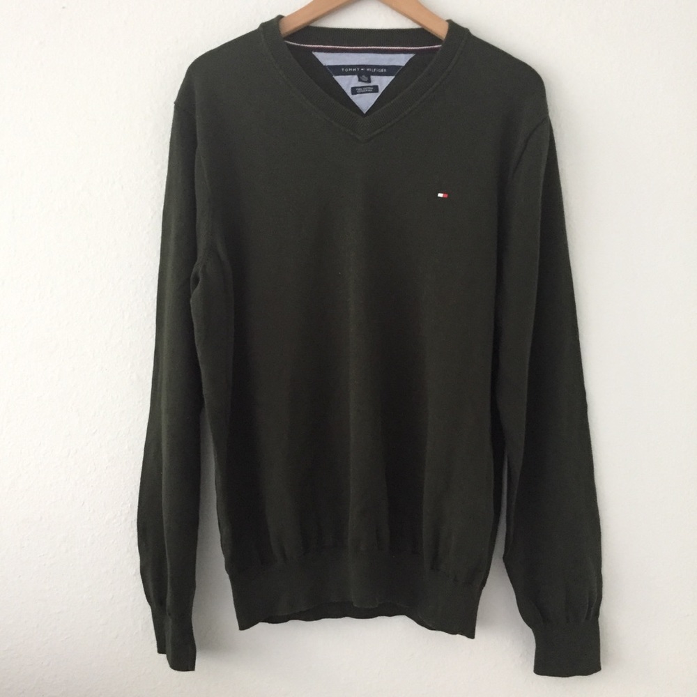 Tommy Hilfiger Pima Cotton V Neck Sweater